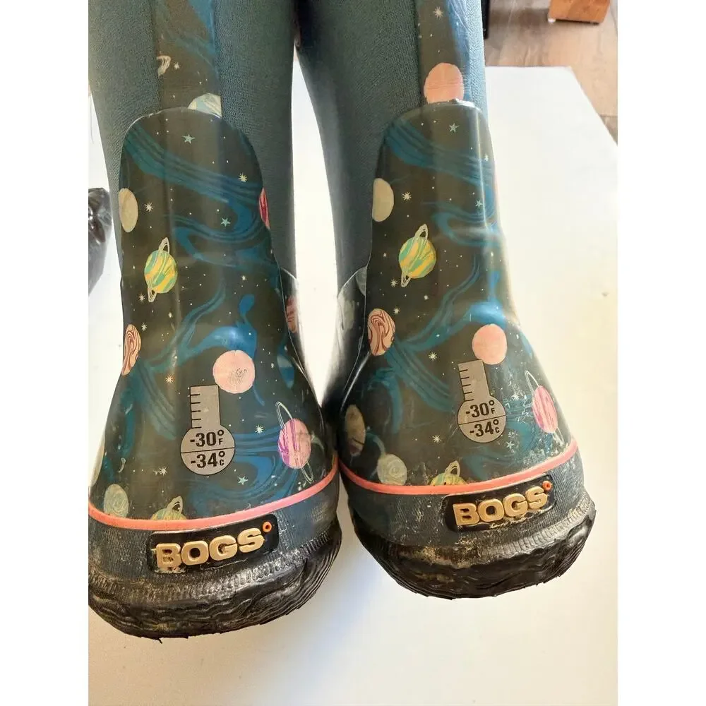 Bogs Classic Planets Kid's Winter Waterproof Boots - Youth Size 5